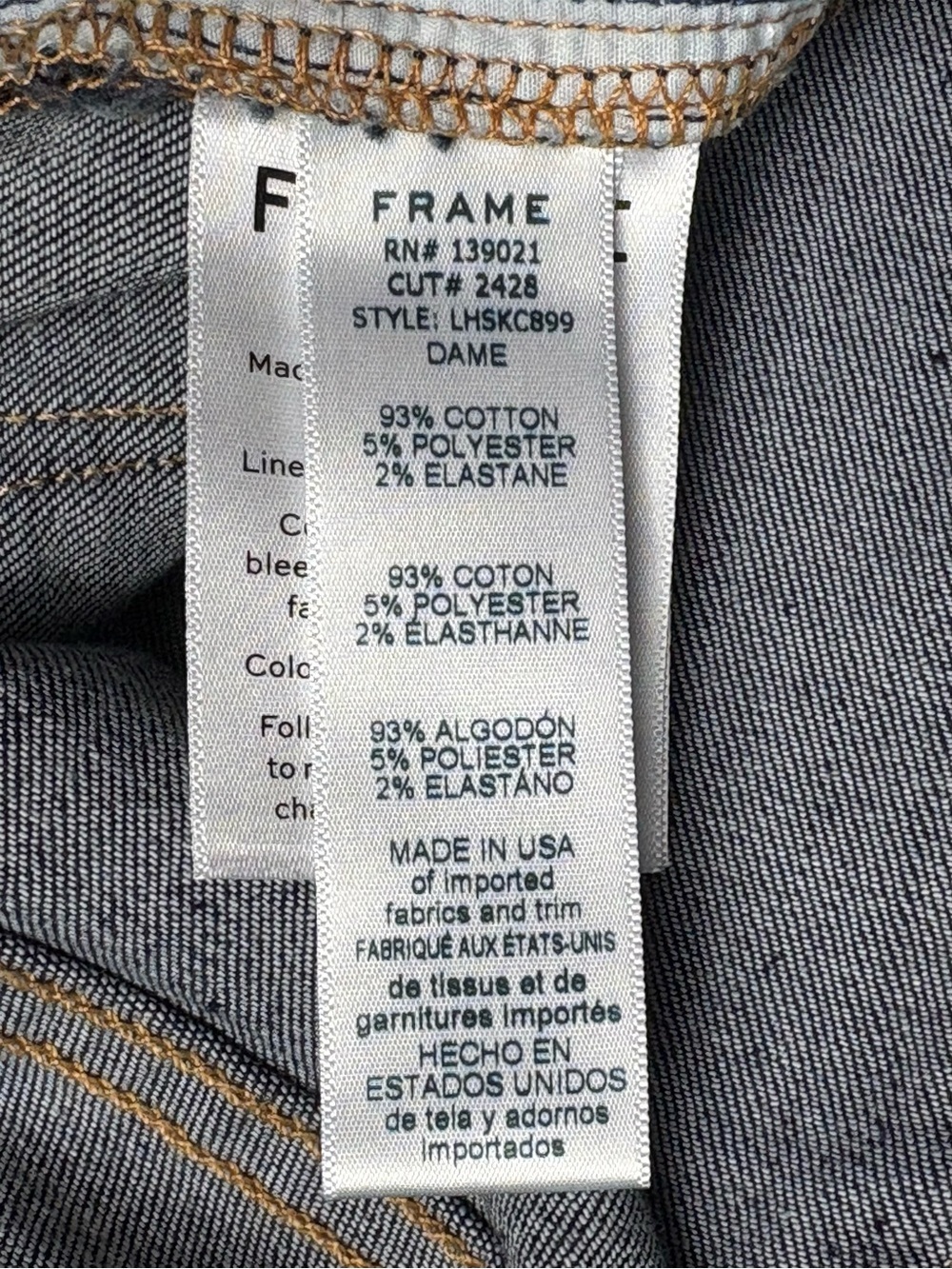 NWT FRAME Le High Skinny Crop Jeans in Dame Dark Wash • Size 31 • $258 - Picture 15 of 16